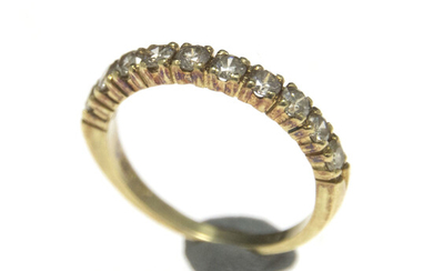14k Yellow Gold and Diamond Ring.