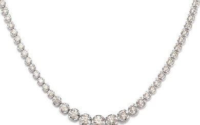 18 kt. White gold - Necklace - 5.00 ct Diamonds - No Reserve Price