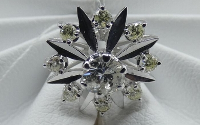 18 kt. White gold - Ring - 0.30 ct Diamond - Diamonds