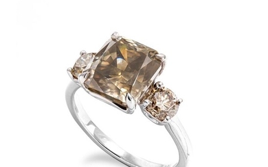 18 kt. White gold - Ring - 6.14 ct Diamonds - No Reserve Price
