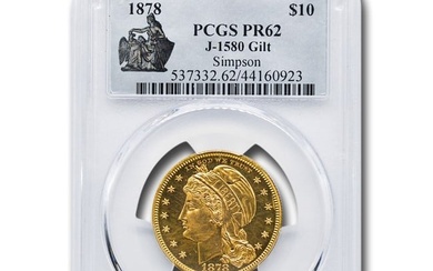 1878 $10 Pattern PR-66+ PCGS (J-1580 GILT)