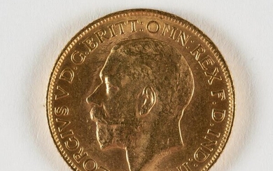 1914 British Gold Sovereign Coin