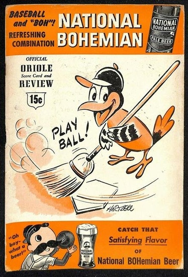 1955 NY Yankees @ Baltimore Orioles Program 9/5 Game 1 Mantle HR Ex 78407b10