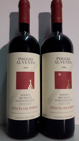 1990 Tenuta Col d'Orcia, Poggio al Vento - Brunello di Montalcino Riserva - 2 Bottles (0.75L)