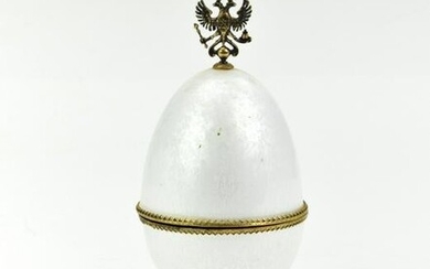 19th C. Enameled Sterling Silver Eastern Egg