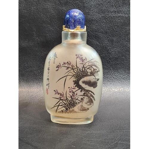 19th/20th century Chinese Reverse Painting Snuff Bottle With...