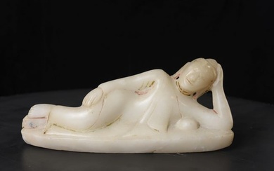 19thC Burmese Reclining Buddha in an uncommon petite size-these are more commonly quite large and