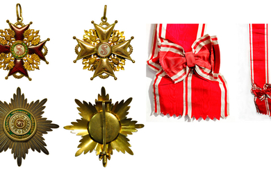 Комплект знаков ордена Св. Станислава 1-й степени (знак ордена,...