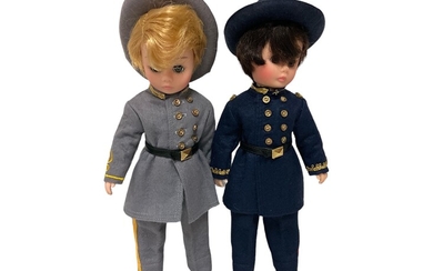 (2) Union and Confederate 12” Madame Alexander Dolls
