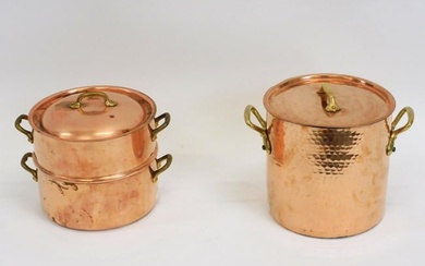 (2) Vintage French copper pots. 20th c. (1)
