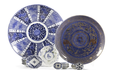 20 Japanese Blue and White Porcelain Plates