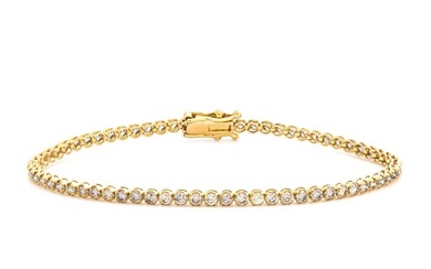 2.00 tcw VVS2 - VS2 Diamond Bracelet - 18 kt. Yellow gold - Bracelet - 2.00 ct Diamond - No Reserve Price