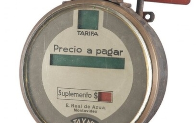 21039: South American Taxi Cab Meter, circa 1935 Marks