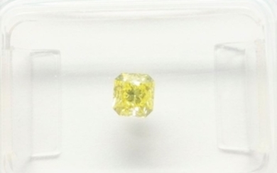 1 pcs Diamond - 0.43 ct - Square - fancy yellow - VVS1