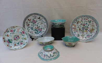 3 dishes and 4 bowls in Chinese porcelain. Period: early...
