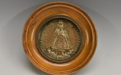 A 19th century gilt metal circular medallion