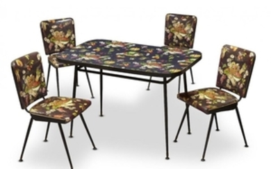 A 1960's Formica covered breakfast table with...