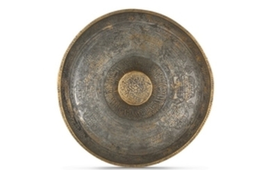 A BRASS MAMLUK DIVINATION BOWL Egypt or Syria...