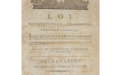 (Early Printing : French Revolution) 1 Vol. Loi. Constitution...