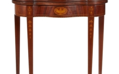Federal style inlaid mahogany card table 19th century L:...