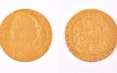 GEORGE III, 1760-1820. GUINEA, 1777 Obv: Laureate bust right. Rev: Crowned shield. F. (1 coin)