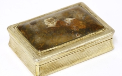A George IV silver gilt and polished snuff box