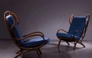 Gio PONTI (1891 - 1979) Paire de fauteuils dits «Continuum» - 1963