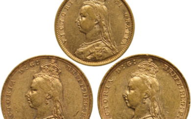 Great Britain, Victoria, "Jubilee Head" Gold Coin Group (3)