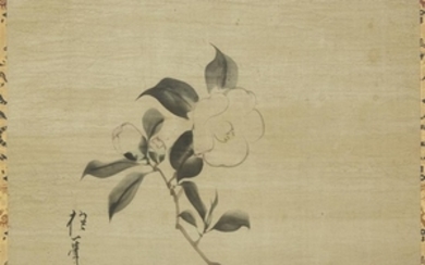 JAPANESE SCHOOL, ATTRIBUTED TO SAKAI HOITSU (1761-1828) CAMELLIA BLOSSOM...