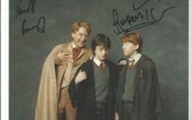 Kenneth Branagh and Rupert Grint signed 10x8 colour photo from Harry Potter. Good Condition. All signed pieces come with......