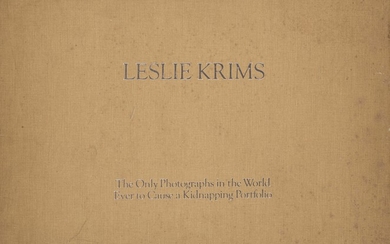 LESLIE KRIMS 1942 THE ONLY PHOTOGRAPH IN THE WORLD EVER TO CAUSE A KIDNAPPING- PORTFOLIO 1970-1971