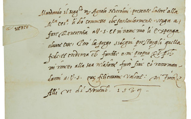 MEDICI, COSIMO I DE'. 1519-1574.