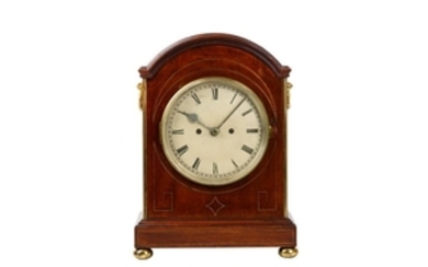 A MID 19TH CENTURY MAHOGANY AND BRASS MOUNTED FUSEE