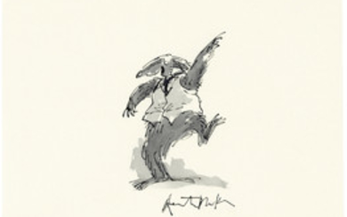 Quentin Blake (b. 1932), Badger dancing with delight