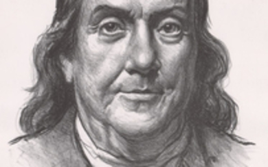 Samuel J. Woolf Lithograph [B. Franklin, Portrait]