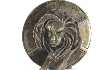 Silver plated bronze Cannes lion award probably by