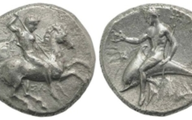 Southern Apulia, Tarentum, c. 315-302 BC. AR Nomos (21mm, 7.44g,...