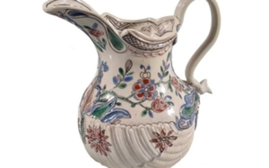 A Staffordshire salt-glazed stoneware cream jug