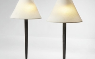 PAIR OF TRIPOD TABLE LAMPS, Jean-Michel Frank