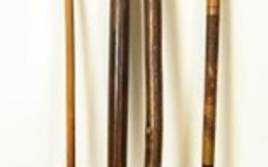4 Antique / Vintage Horn & Antler Walking Canes