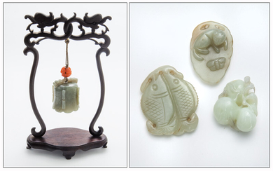 (4) Pcs. Chinese carved jade