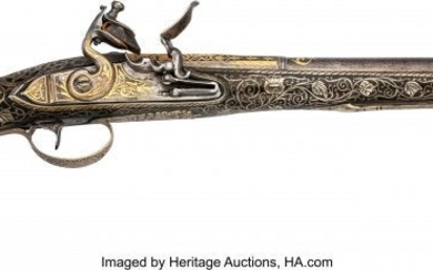40039: A Magnificent Silver Mounted Flintlock Holster P