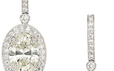 55039: Diamond, Platinum Earrings, Tiffany & Co. The