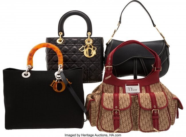 58339: Christian Dior Set of Four: Lady Dior Tote Bag