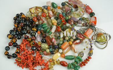 (6) Pc Lot of Beaded Gemstone Necklaces