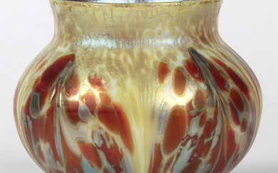 Art Nouveau Franz Hofstotter iridescent Art Glass vase