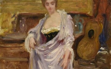 Jacques Martin (1844-1919) Femme dans l'atelier... - Lot 39 - Conan Hôtel d’Ainay