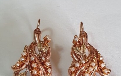 9 carati Pink gold - Earrings Beads