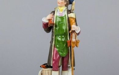 Herend Shoe Vendor Man Figurine, Rare Masterpiece