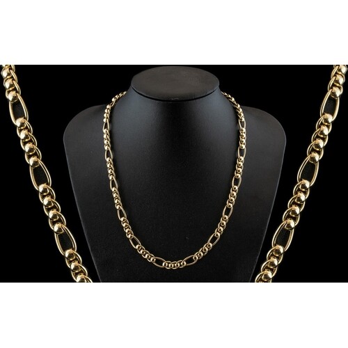 9ct Gold Roller Ball Link Necklace, Solid Links, 20 Inch In ...